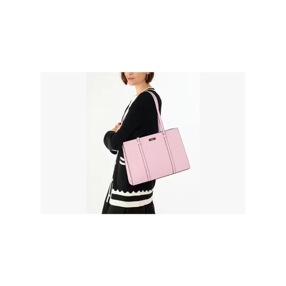 Kate Spade Kenzie Pink Large Tote RARE Limited Edition Smooth Leather Handbag - Picture 2 of 5
